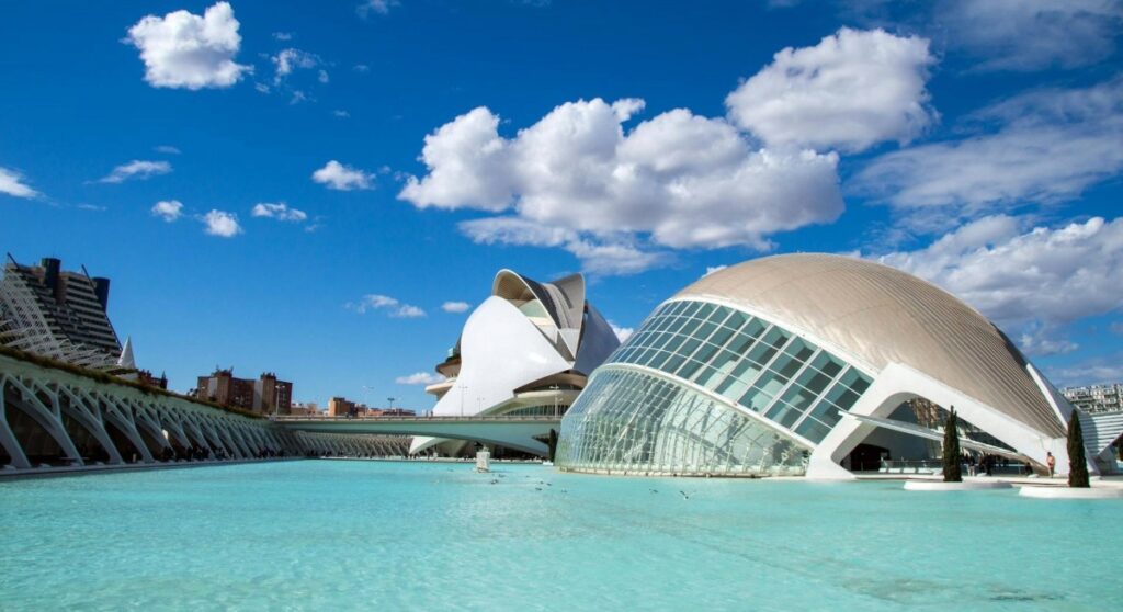 Magnificent modern architecture of Oceanogràfic.
